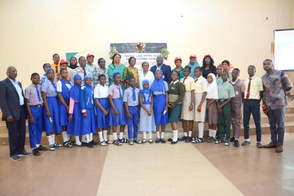 Secondary school students at SCHAF 2025 oratory contest for sickle cell awareness