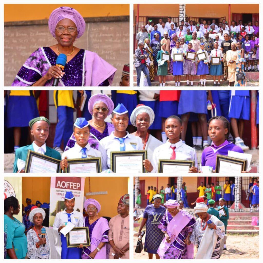 Female science students participating in the AOFFEP empowerment programme